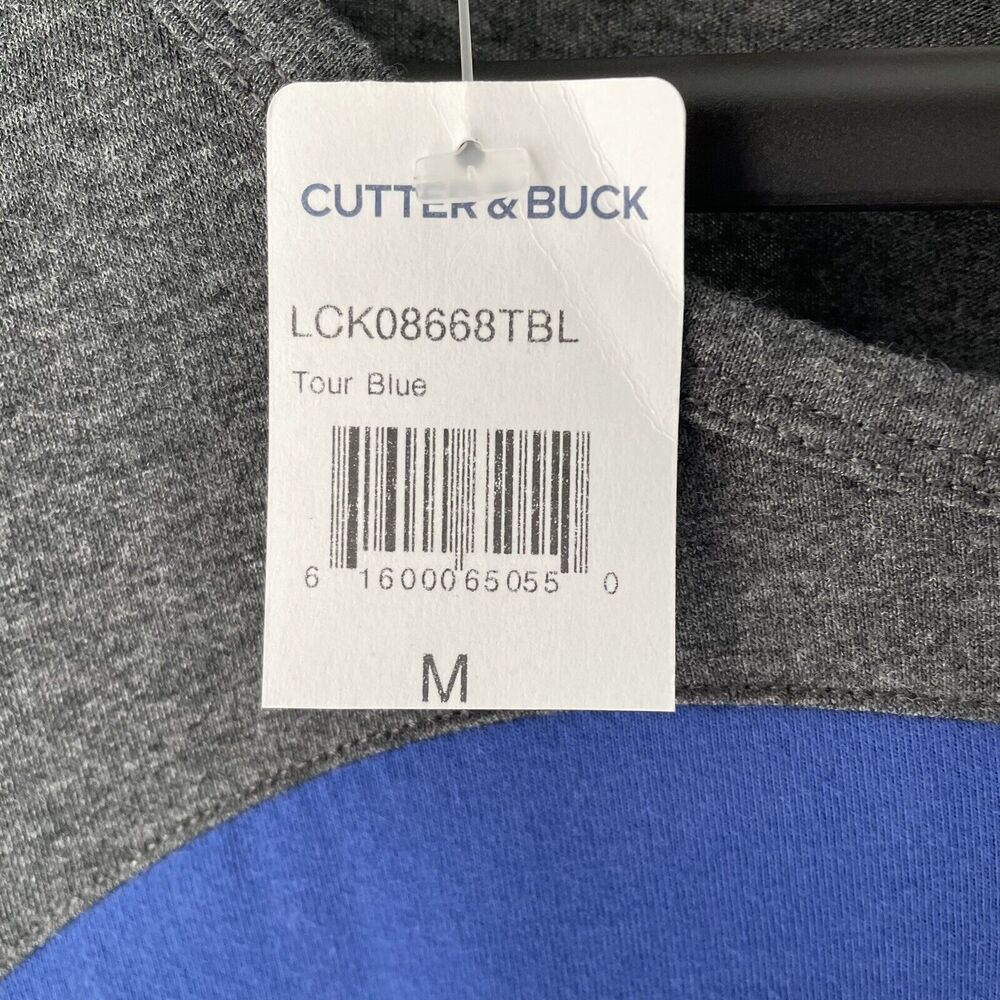 Ole Miss Cutter & Buck Medium Long Sleeve Men’s Tee Blue & Gray With Logo NWT - Picture 6 of 8